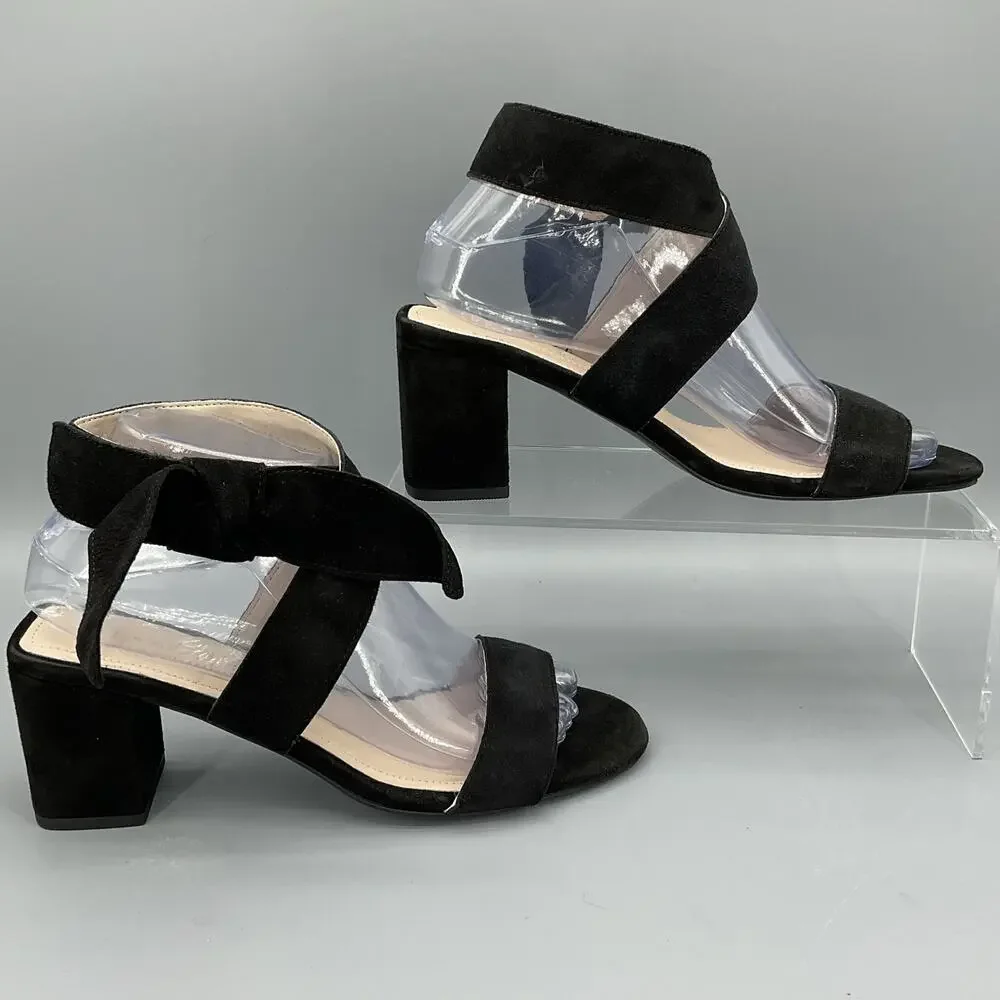 NEW Journee Collection Women’s Hether Suede Dress Heels Black Size 7
